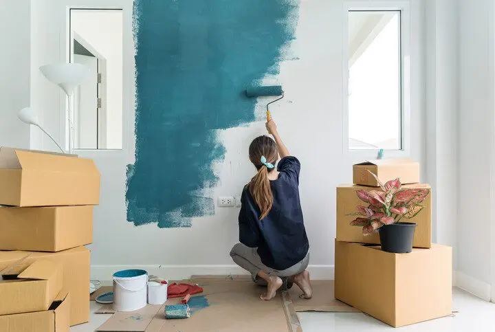 Preparação e pintura de parede interna